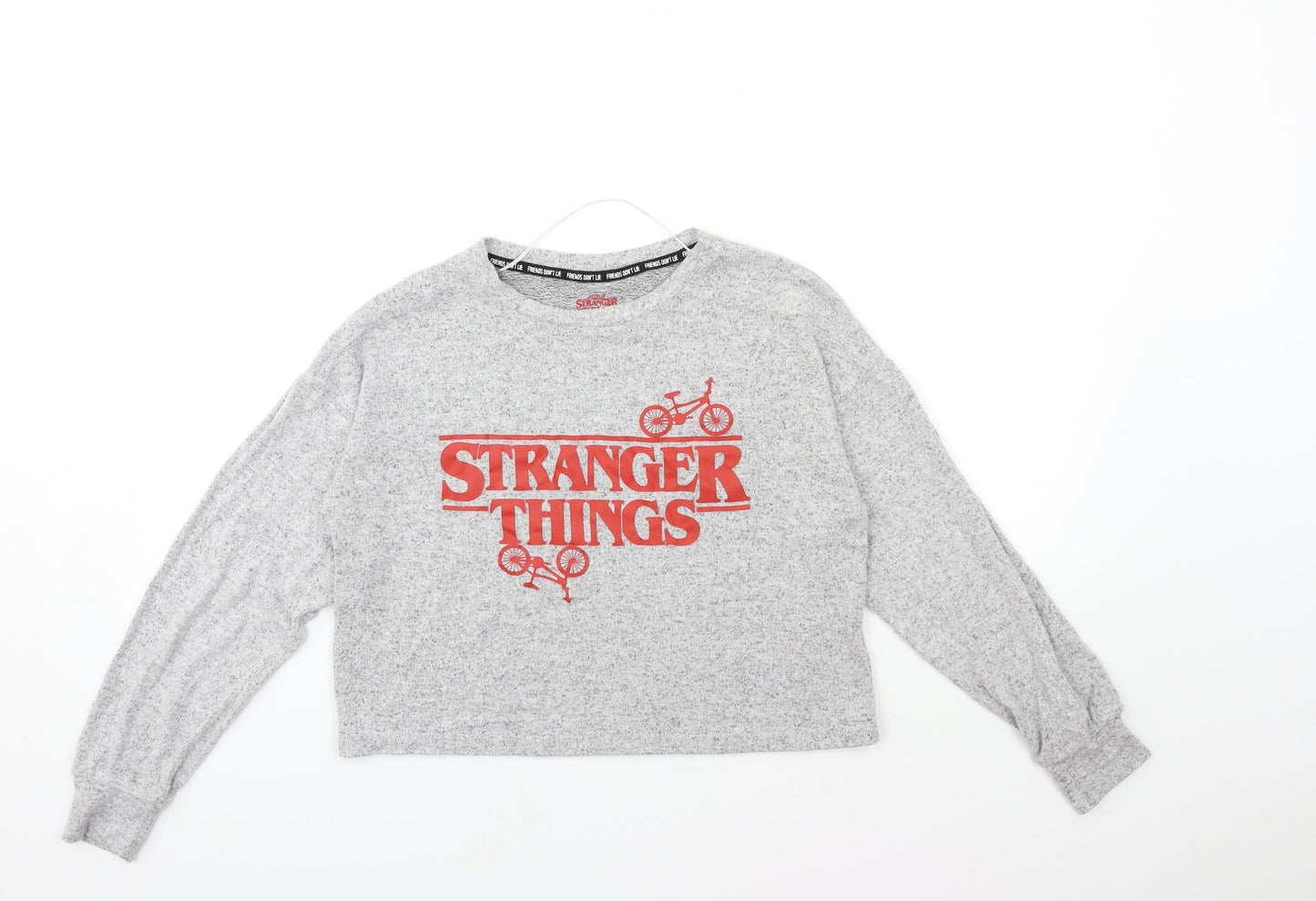 Primark Womens Grey   Basic T-Shirt Size 10  - stranger things