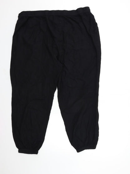 Simply Be Womens Black   Jogger Trousers Size 42 in L26 in