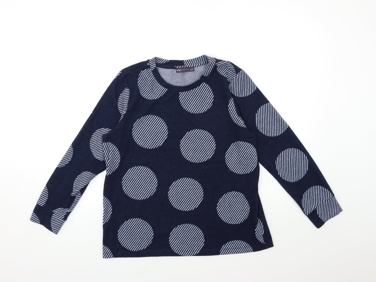 Womens UK Size 14 Marks and Spencer Blue Pullover Jumper