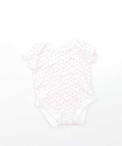 Nutmeg Baby White Floral  Babygrow One-Piece Size 0-3 Months