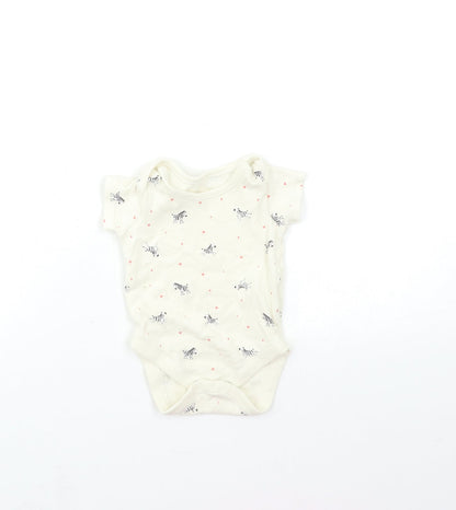 George Baby Beige Geometric  Babygrow One-Piece Size 0-3 Months