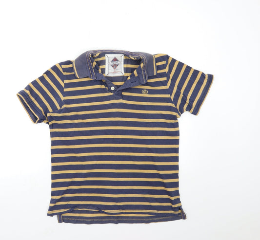 NEXT Mens Beige Striped   Polo Size S