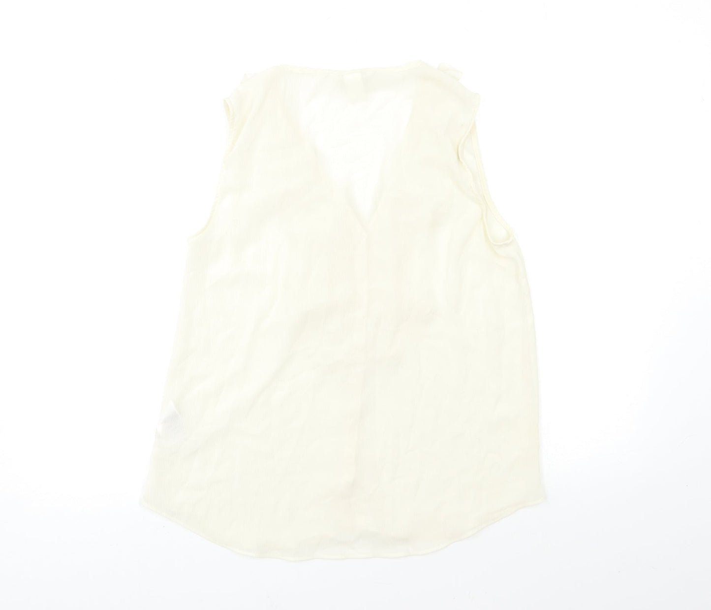 Womens UK Size 8 H&M Beige Basic Blouse
