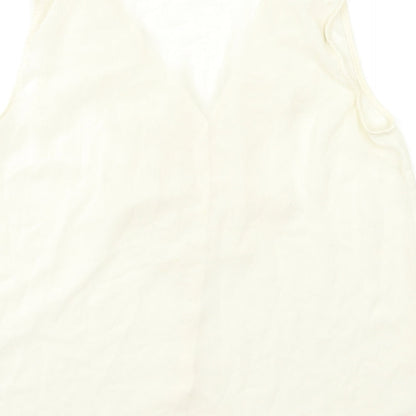 Womens UK Size 8 H&M Beige Basic Blouse