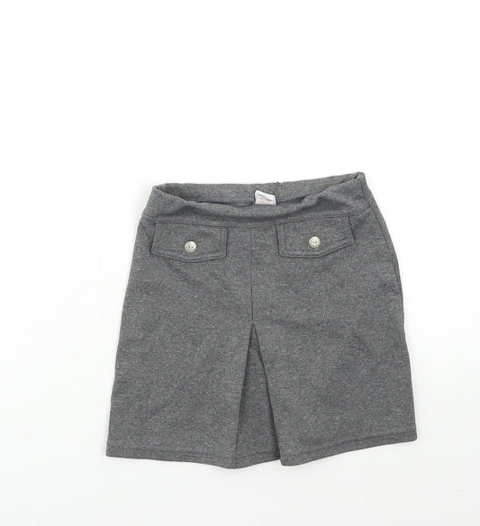 Additional front view of Adams girls’ grey a-line skirt, size 4, years