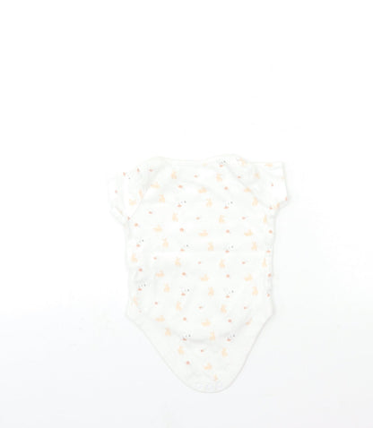 F&F Baby White Animal Print  Babygrow One-Piece Size 0-3 Months