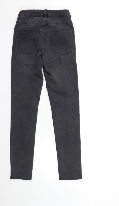 Womens UK Size 25 in H&M Regular Fit Skinny Black Jeans