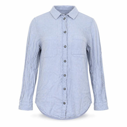 Womens UK Size 10 Topshop Blue Basic Button-Up