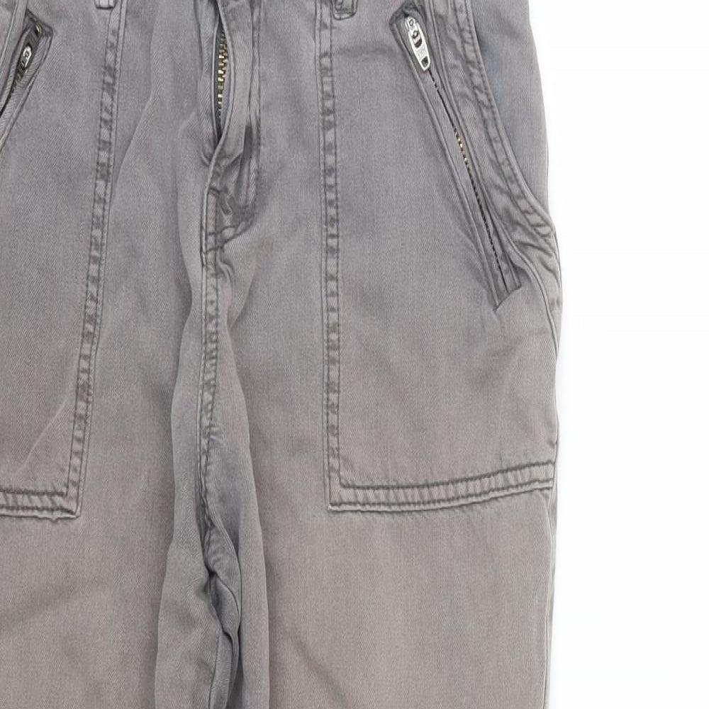 F&F Womens Grey  Denim Straight Jeans Size 8 L23 in