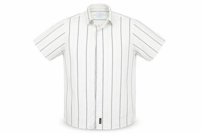 Mens UK Size L Defined White  Button-Up Short Sleeve Casual Shirt