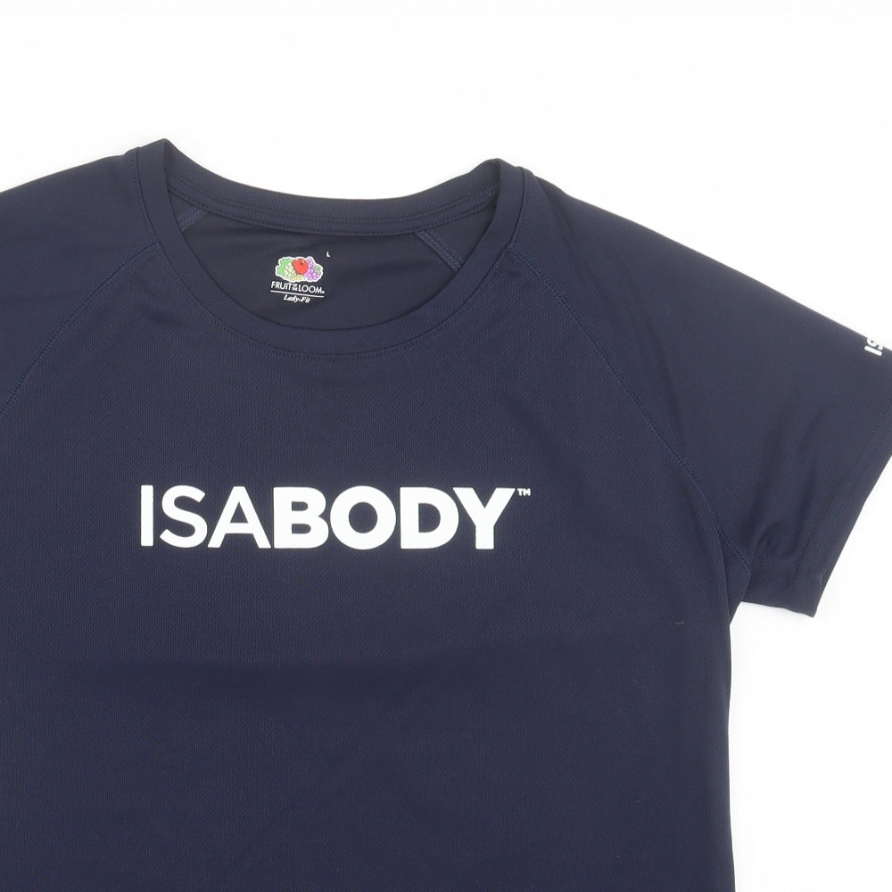 Fruit of the Loom Womens Blue   Basic T-Shirt Size L