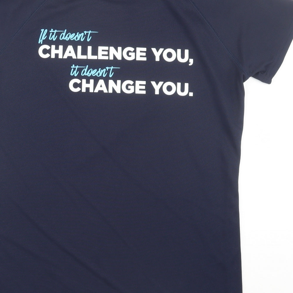 Fruit of the Loom Womens Blue   Basic T-Shirt Size L
