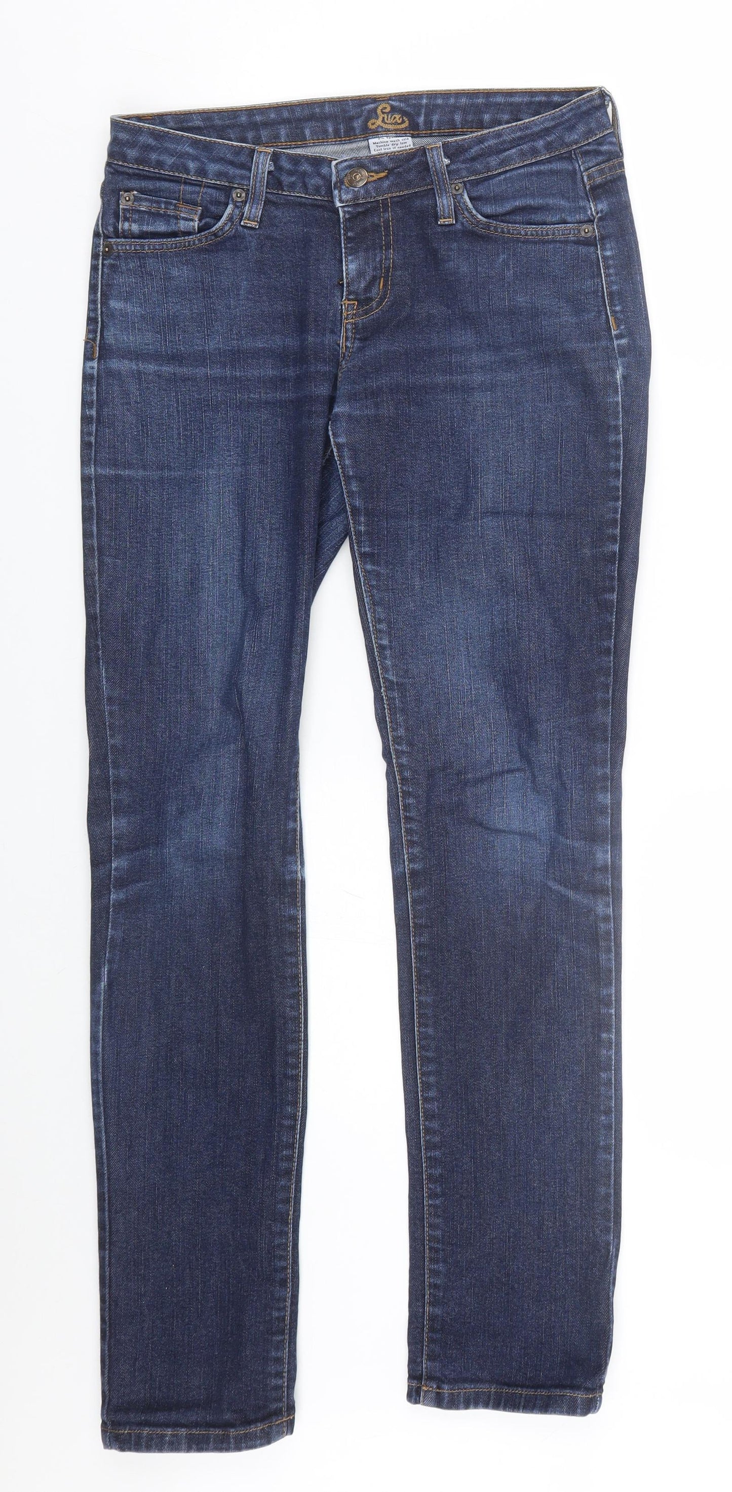 Lux Womens Blue  Denim Skinny Jeans Size 28 L29 in