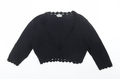 Womens UK Size 20 Wallis Black Cape Jumper