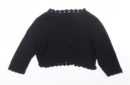 Womens UK Size 20 Wallis Black Cape Jumper