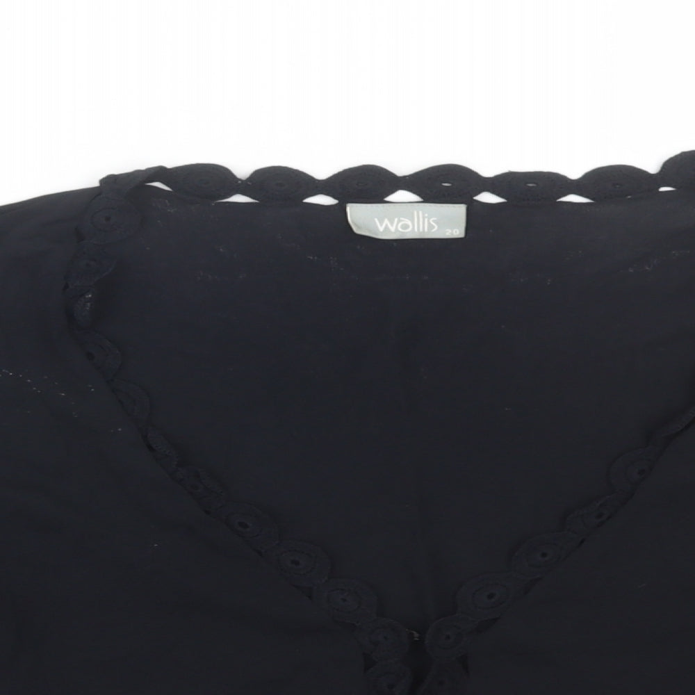 Womens UK Size 20 Wallis Black Cape Jumper
