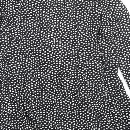 Womens UK Size 8 Misspap Black Kimono Blouse