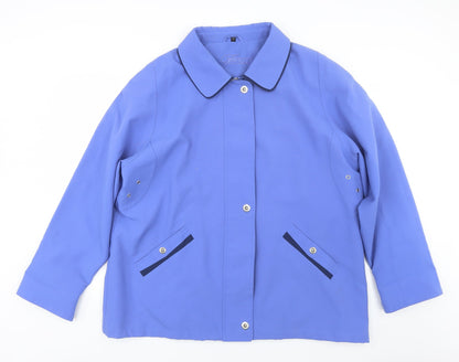 Womens UK Size 22 Finesse Blue Overcoat