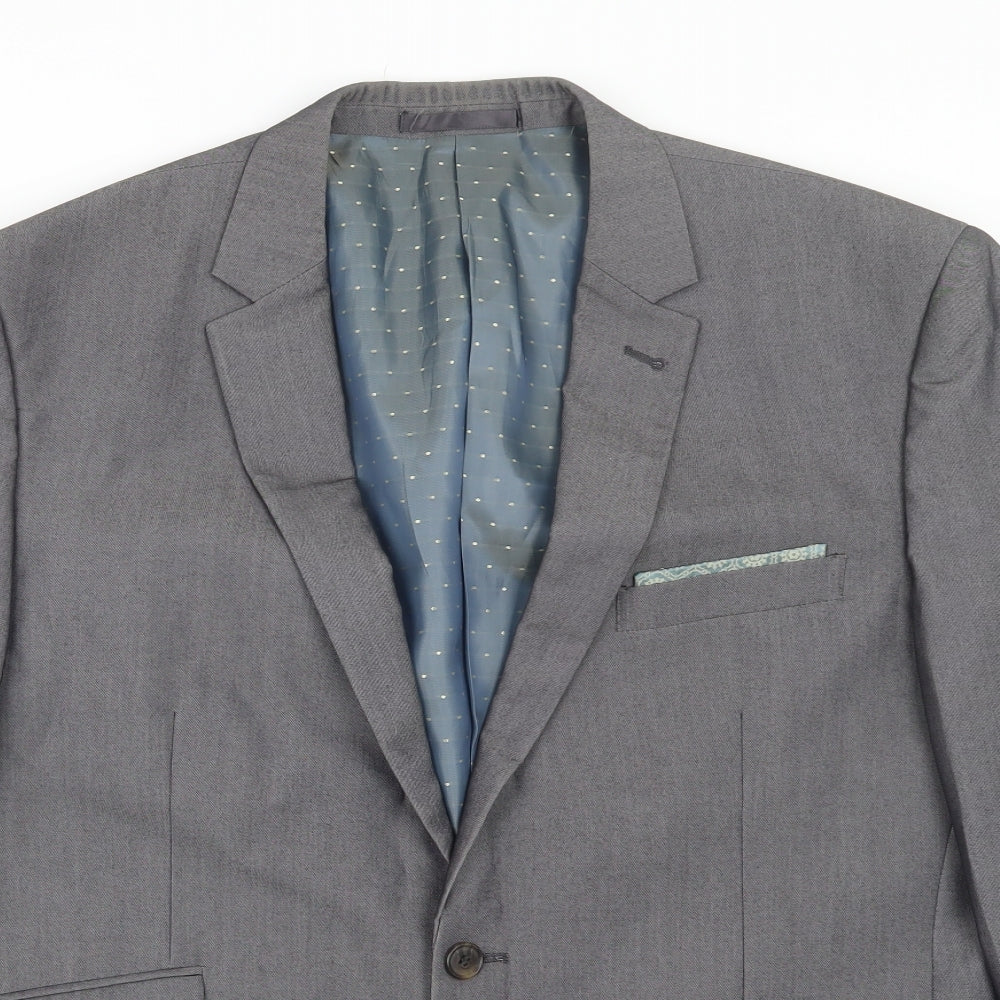 Mens UK Size 42 Greenwoods Regular Grey Suit Jacket