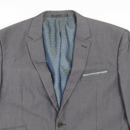 Mens UK Size 42 Greenwoods Regular Grey Suit Jacket