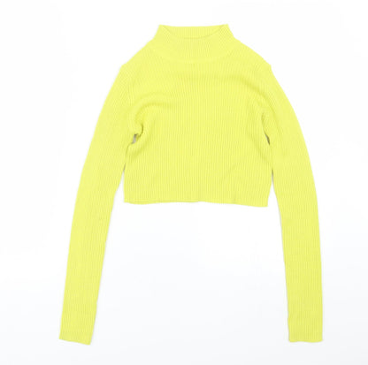 Womens UK Size 6 Select Yellow Basic T-Shirt