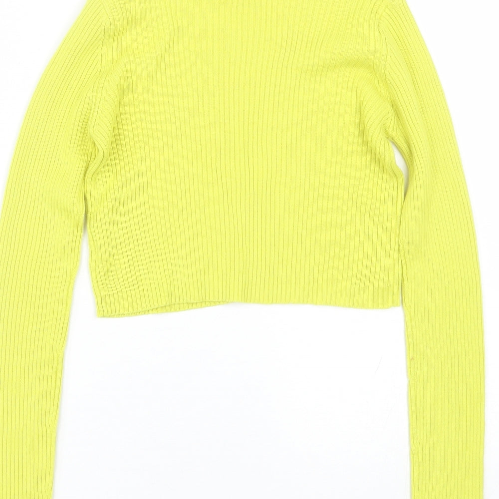 Womens UK Size 6 Select Yellow Basic T-Shirt