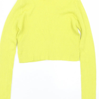 Womens UK Size 6 Select Yellow Basic T-Shirt