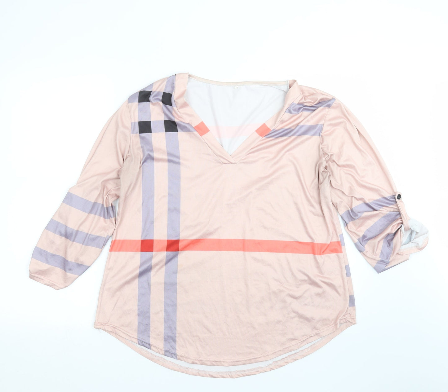 Womens UK Size 2XL Preworn Pink Basic T-Shirt