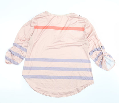 Womens UK Size 2XL Preworn Pink Basic T-Shirt