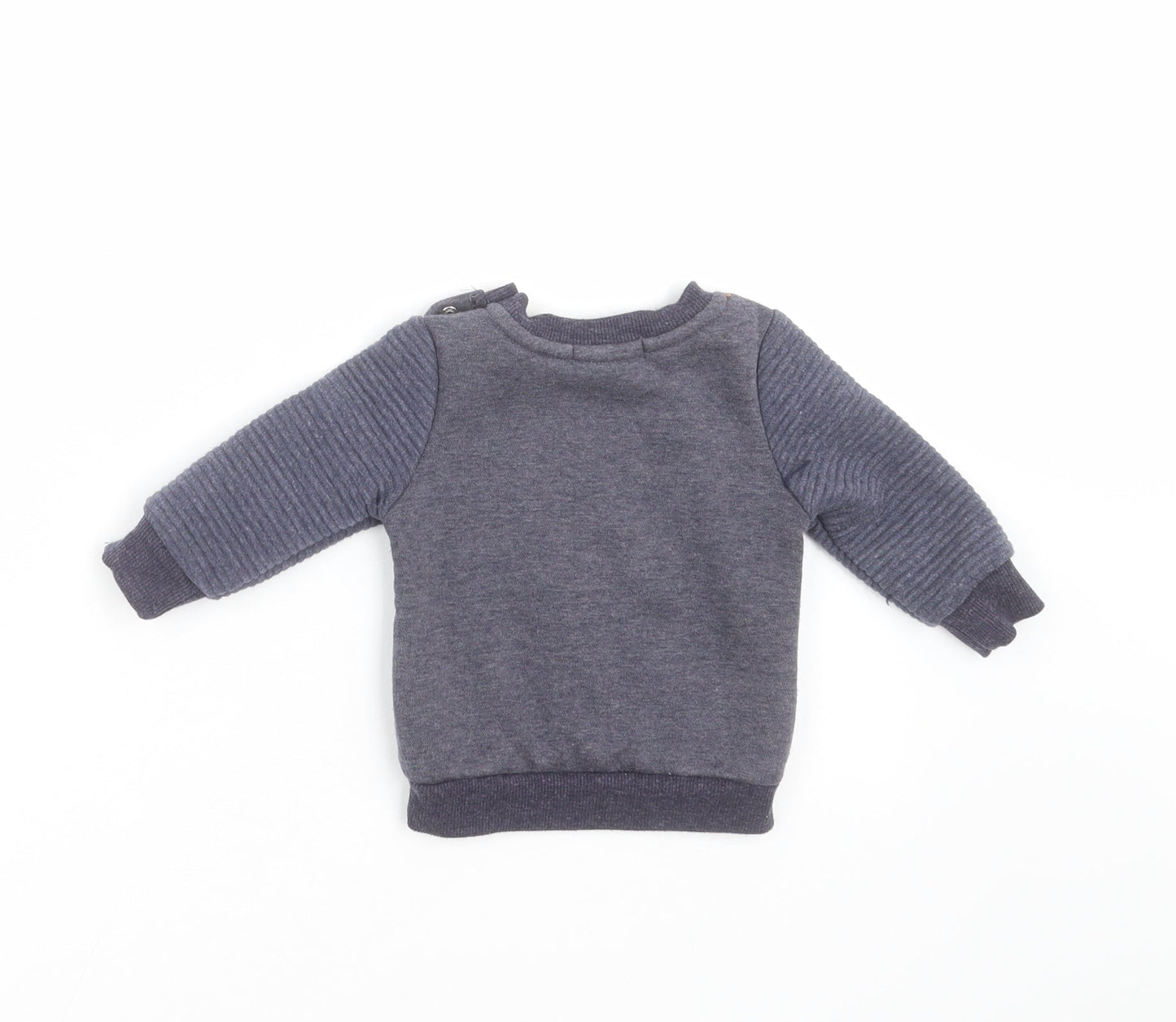 Primark Boys Blue   Pullover Jumper Size 3-6 Months  - dinosaur, car