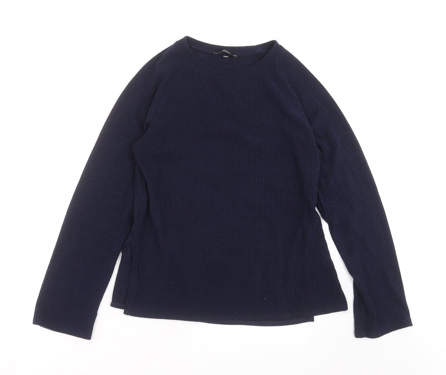 nowrain Womens Blue Striped Knit Pullover Jumper Size XL