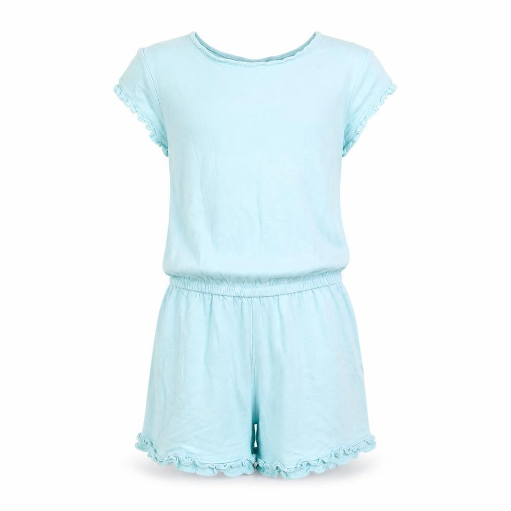Front view of Next girls’ green playsuit one-piece, size 5, years