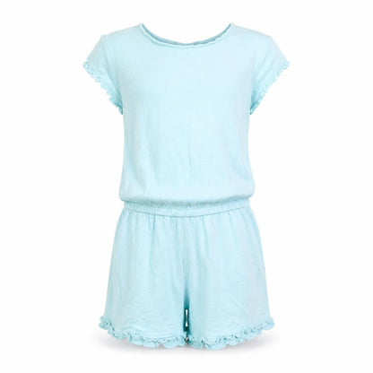 Front view of Next girls’ green playsuit one-piece, size 5, years