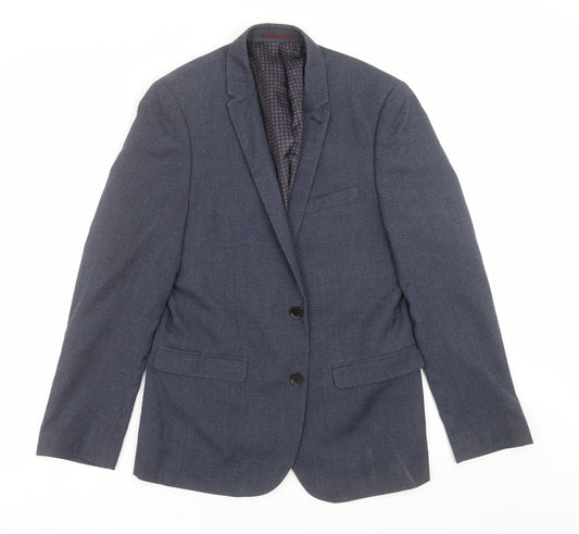 Mens UK Size 38 Harry Brown Regular Blue Suit Jacket