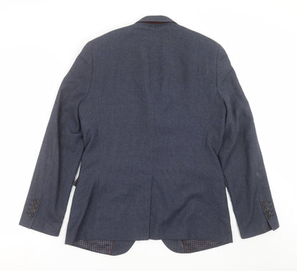 Mens UK Size 38 Harry Brown Regular Blue Suit Jacket