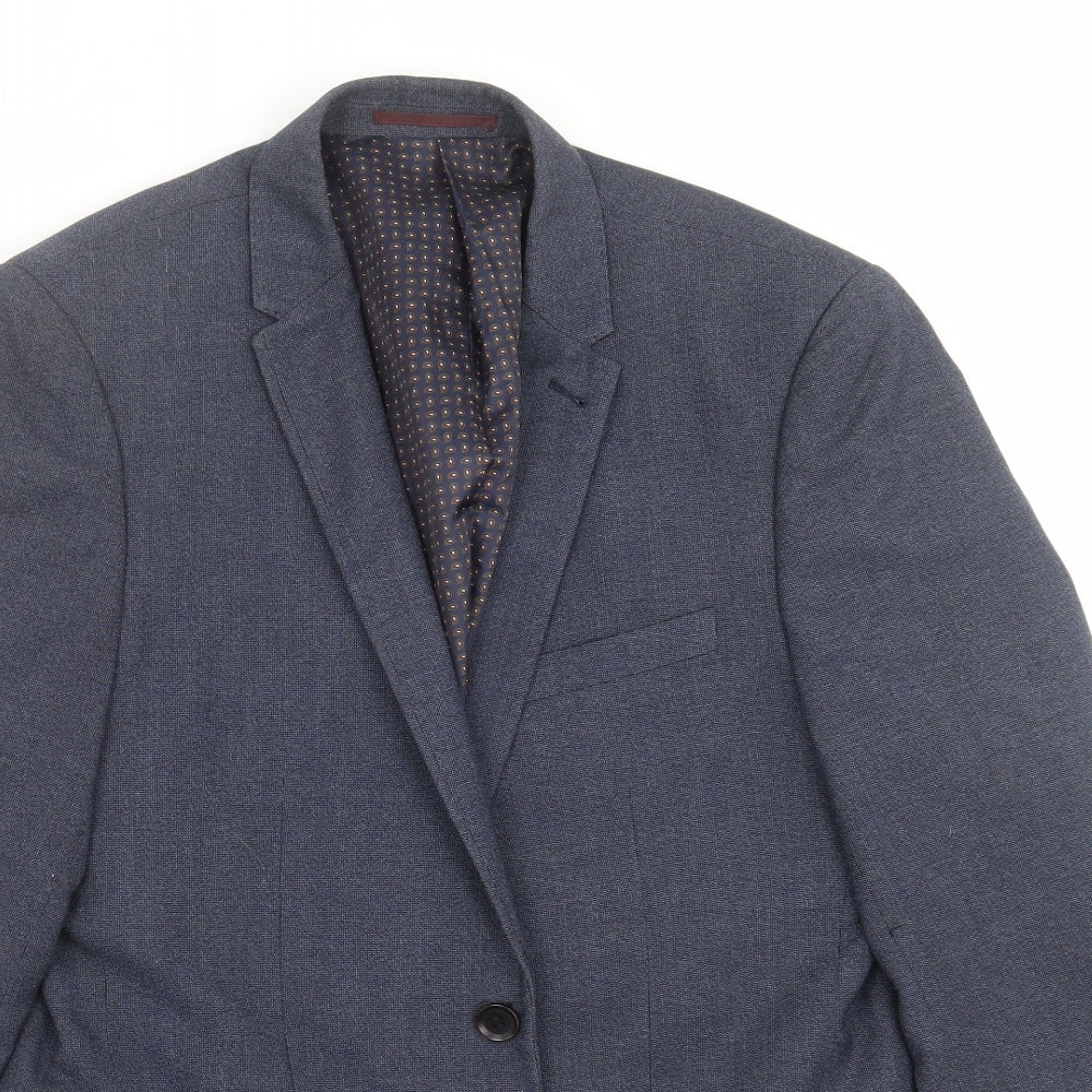 Mens UK Size 38 Harry Brown Regular Blue Suit Jacket
