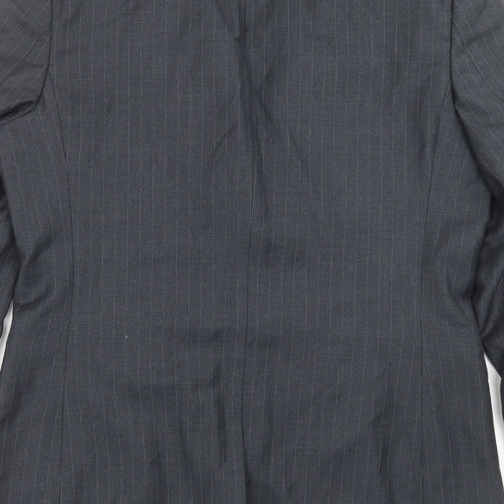 George Mens Blue Striped  Jacket Suit Jacket Size 36