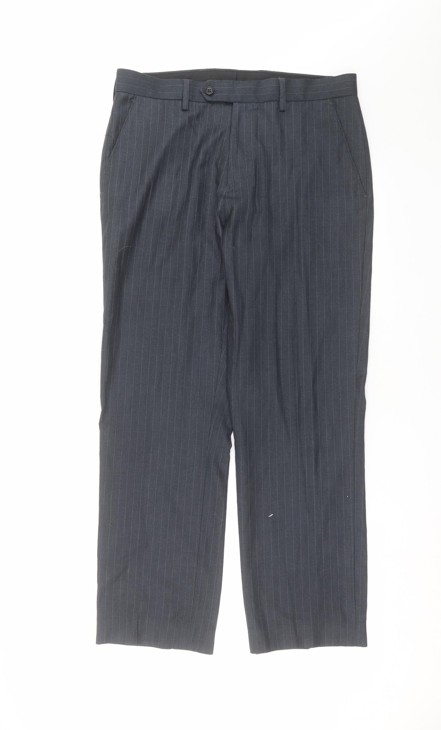 George Mens Blue Striped  Trousers  Size 32 in L28 in