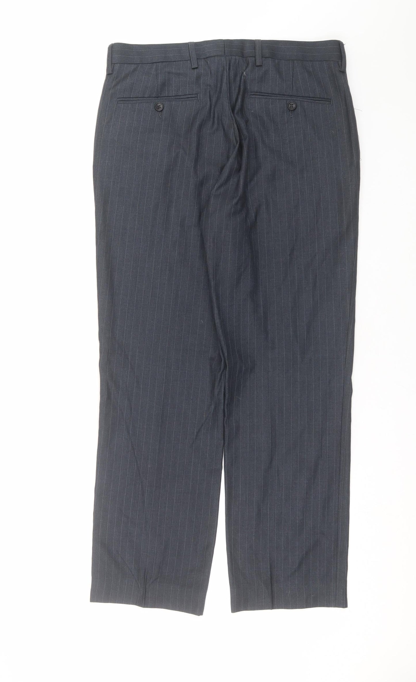 George Mens Blue Striped  Trousers  Size 32 in L28 in