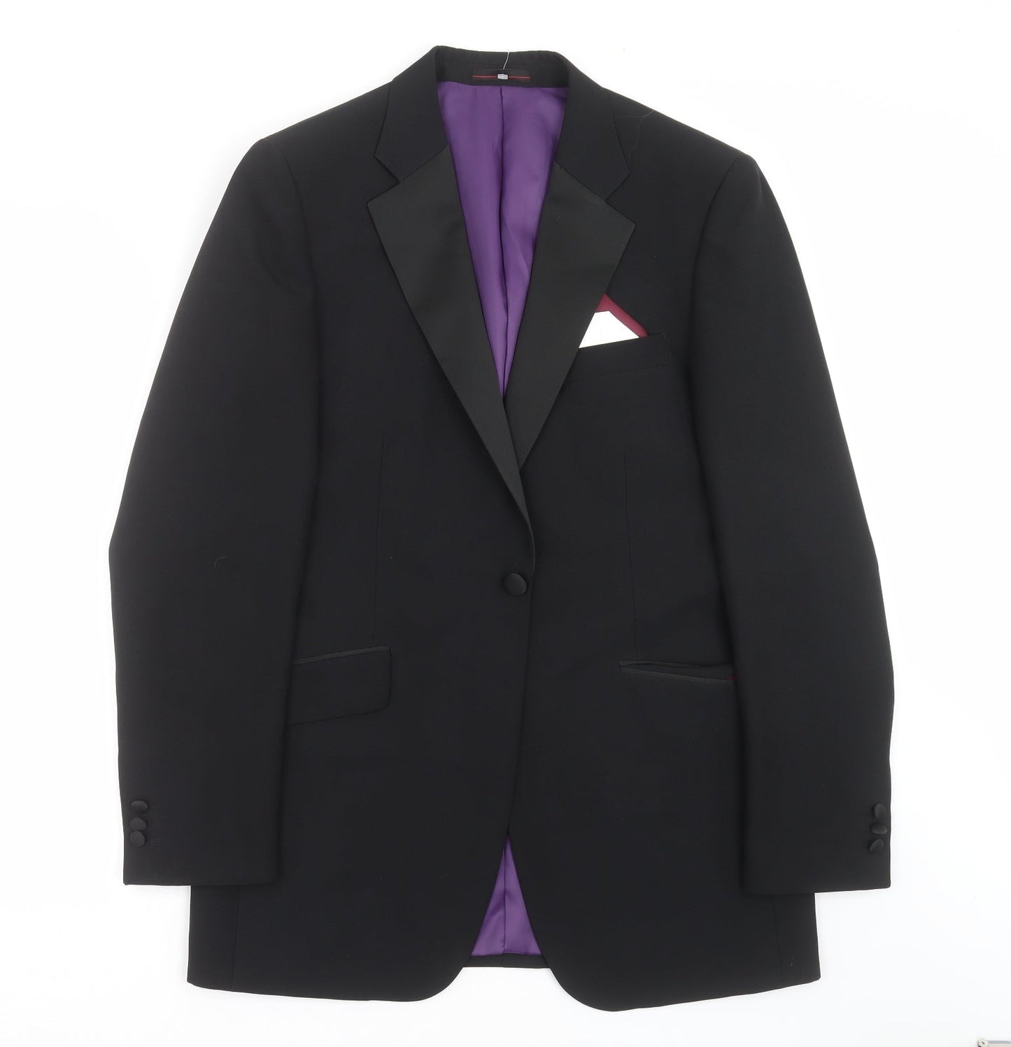 1860 Menswear Mens Black   Jacket Suit Jacket Size 40