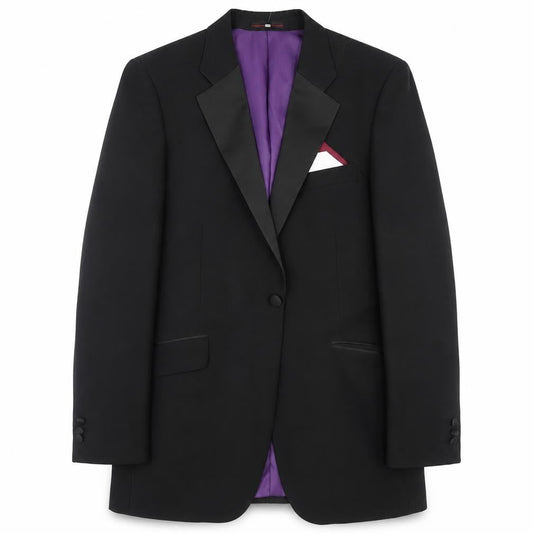 Mens UK Size 40 1860 Menswear Regular Black Suit Jacket
