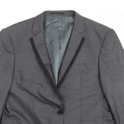 Mens UK Size 40 River Island Regular Grey Suit Jacket
