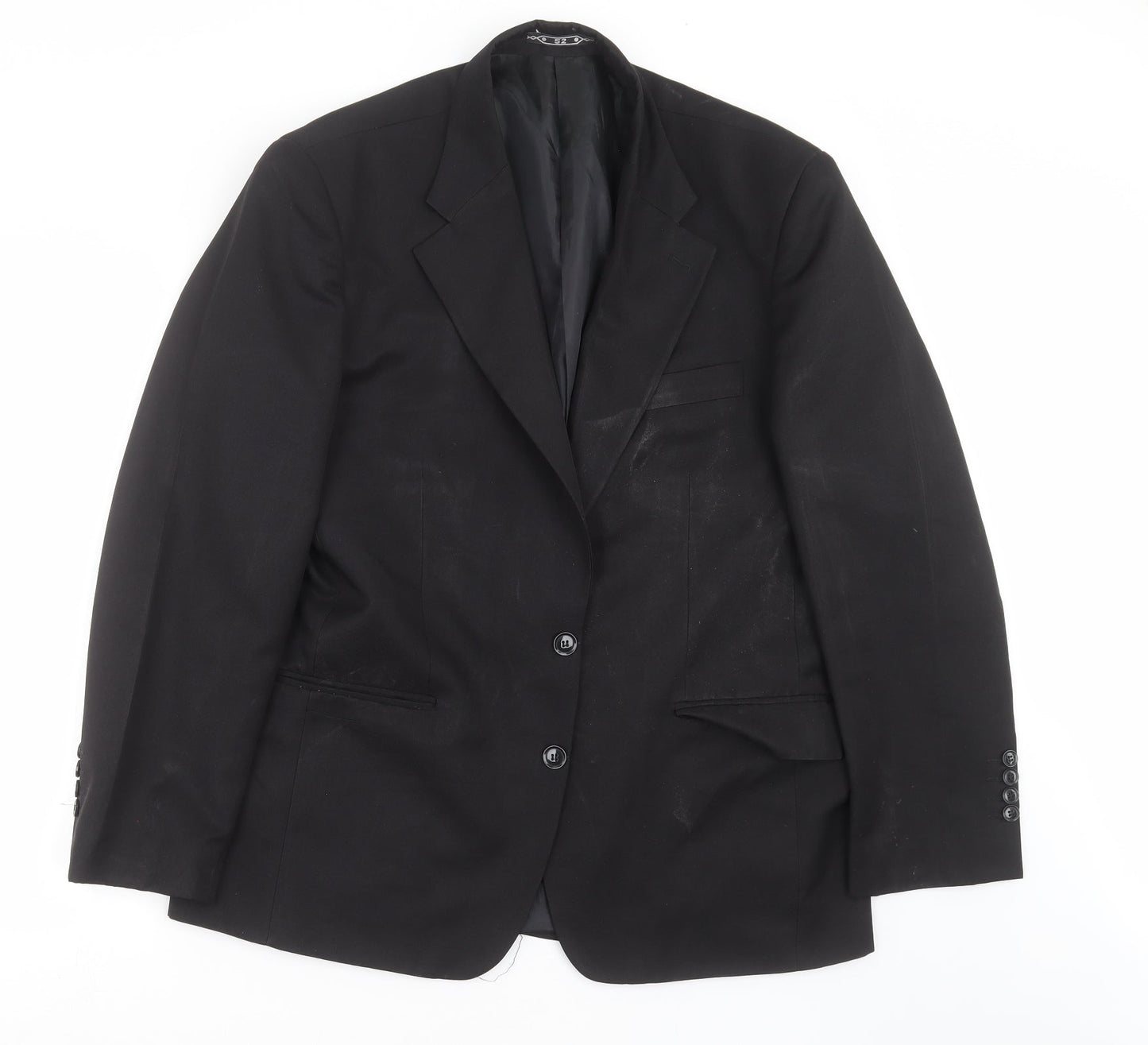 Mens UK Size 42 Preworn Regular Black Suit Jacket