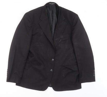 Mens UK Size 42 Preworn Regular Black Suit Jacket