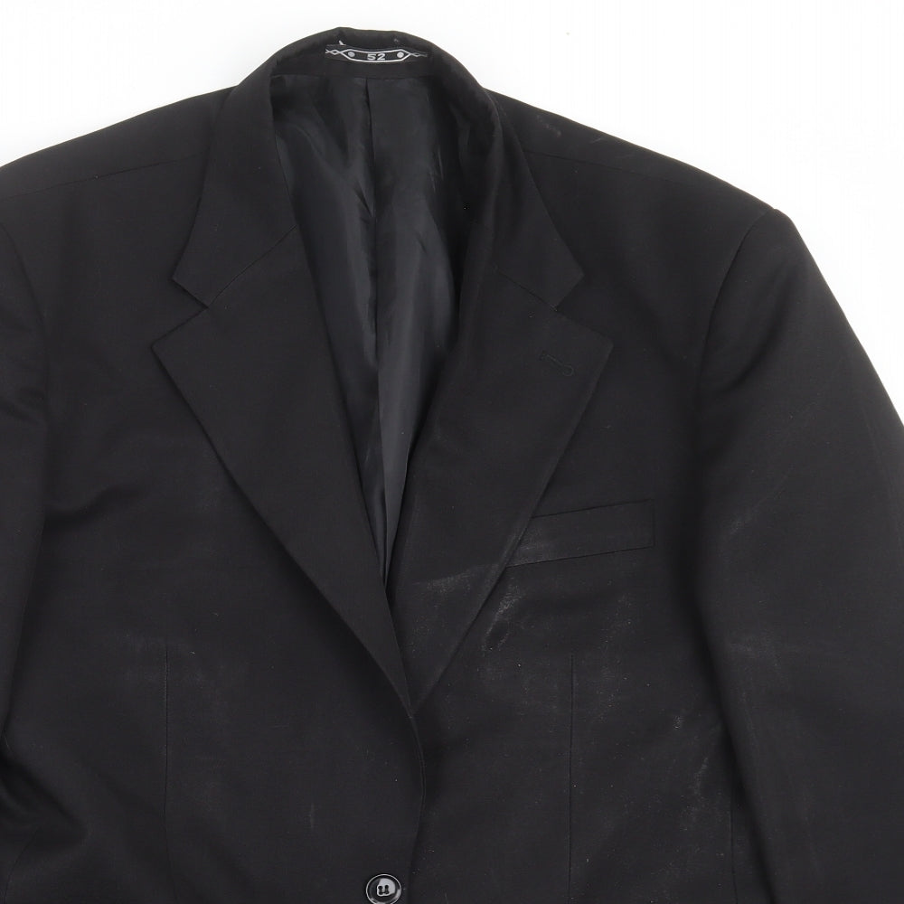 Mens UK Size 42 Preworn Regular Black Suit Jacket