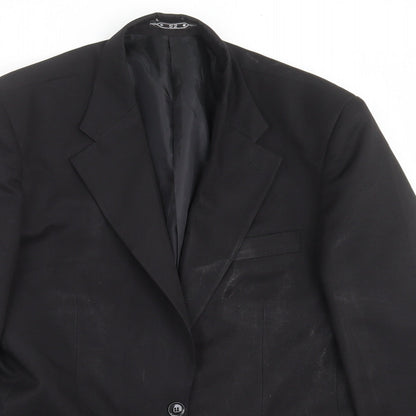 Mens UK Size 42 Preworn Regular Black Suit Jacket