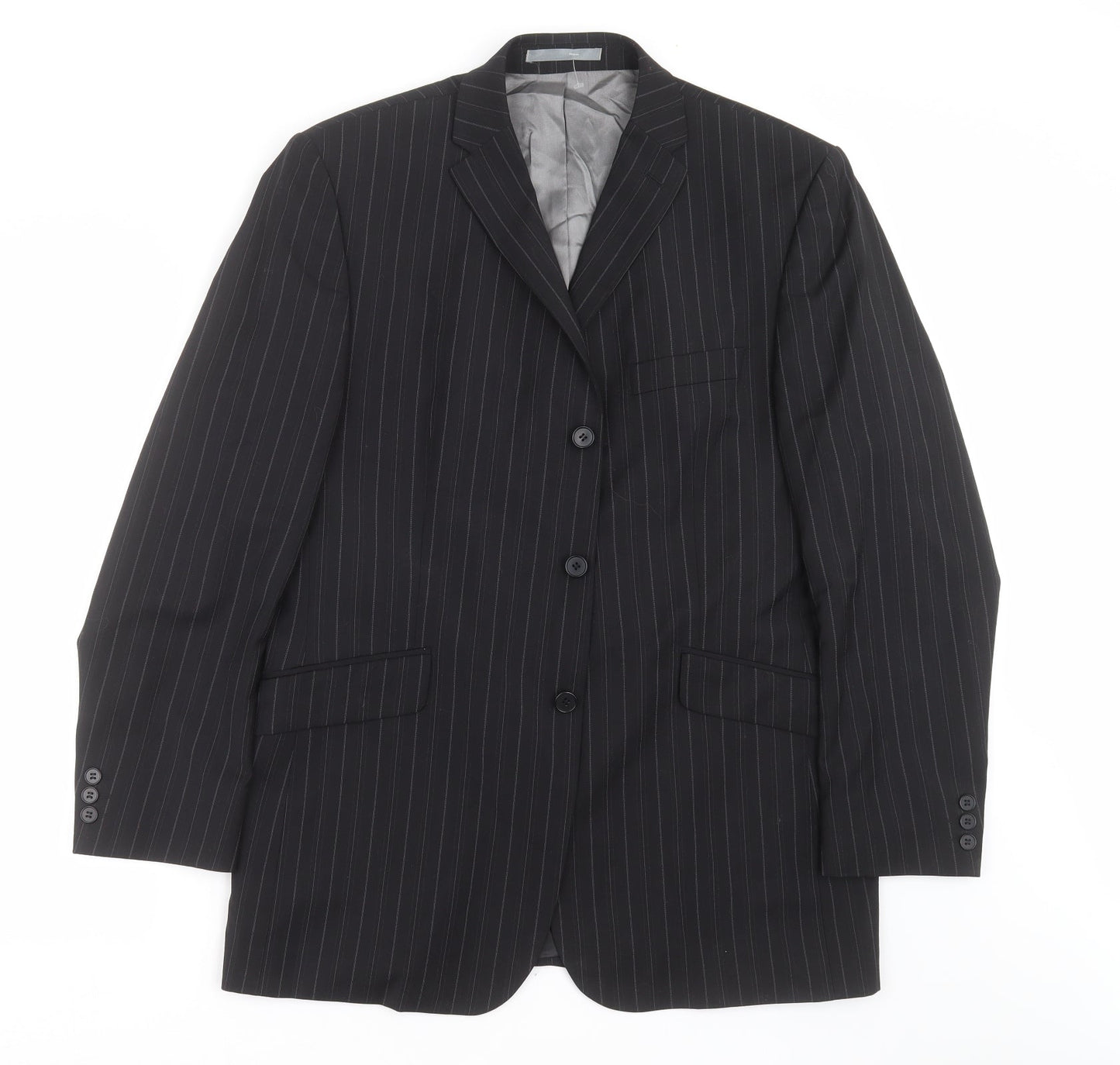 Mens UK Size 42 Karl Jackson Regular Black Suit Jacket