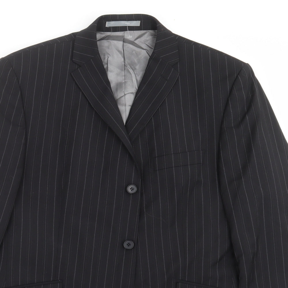 Mens UK Size 42 Karl Jackson Regular Black Suit Jacket