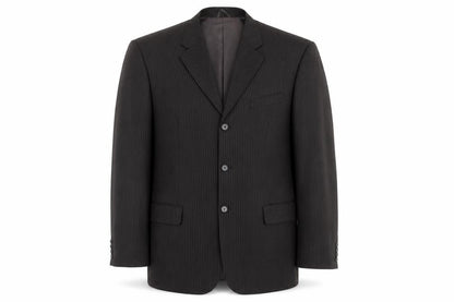 Front view of RGA men’s brown striped jacket suit jacket, size 46