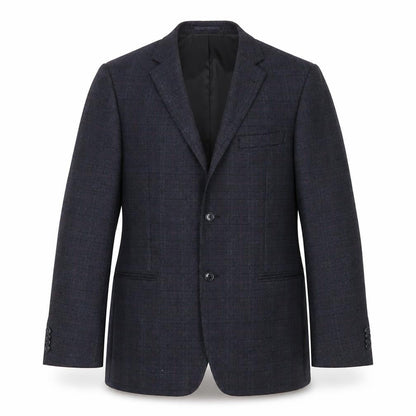 Front view of ALFREDO men’s blue check jacket suit jacket, size 46